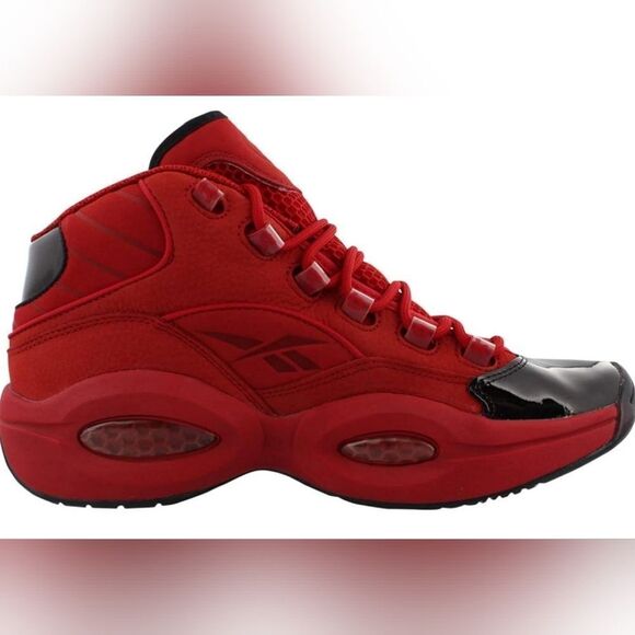 Reebok Men's Question Mid sz 7 Red & Black.